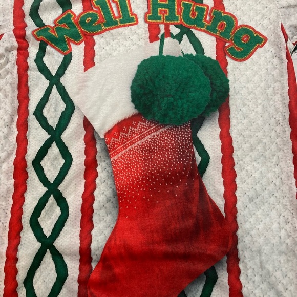 Ugly “funny” Christmas Sweat, Shirt, Men’s size small, NWT! Fauxreal apparel! - Picture 2 of 7